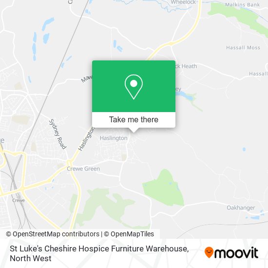 St Luke's Cheshire Hospice Furniture Warehouse map