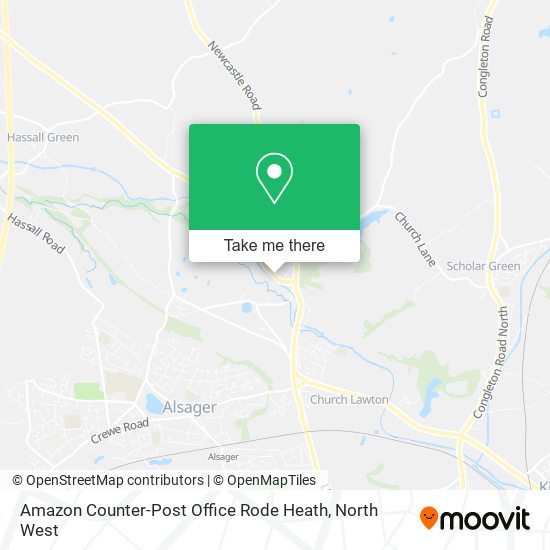 Amazon Counter-Post Office Rode Heath map
