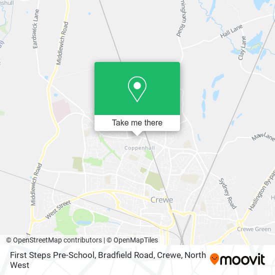 First Steps Pre-School, Bradfield Road, Crewe map