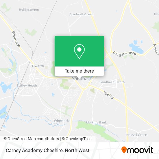 Carney Academy Cheshire map