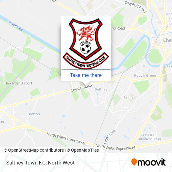 Saltney Town F.C map