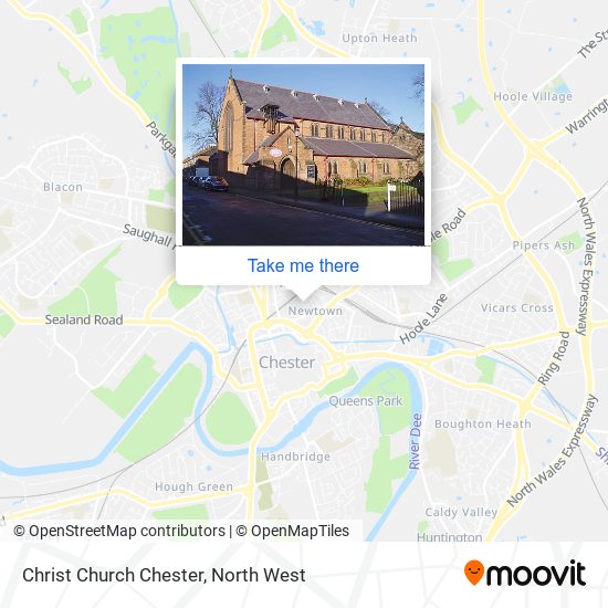 Christ Church Chester map