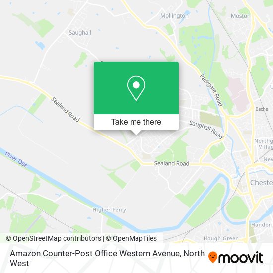 Amazon Counter-Post Office Western Avenue map