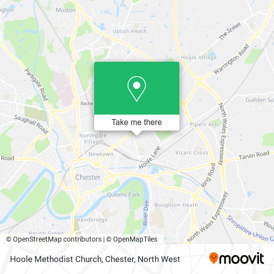 Hoole Methodist Church, Chester map