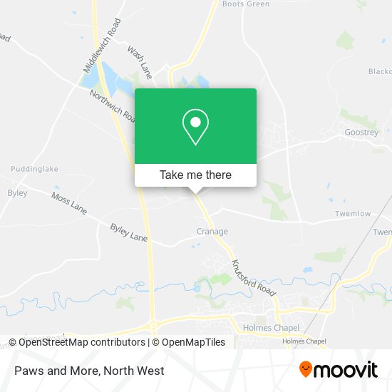 Paws and More map
