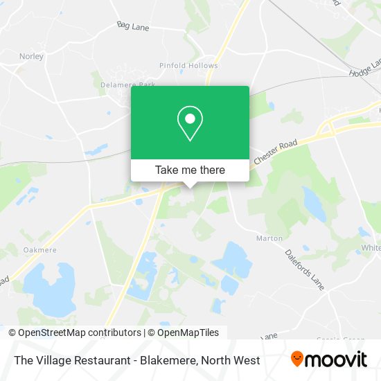 The Village Restaurant - Blakemere map