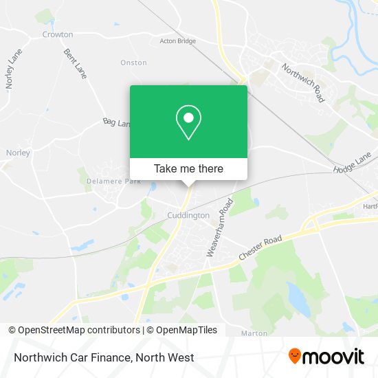 Northwich Car Finance map