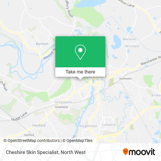 Cheshire Skin Specialist map