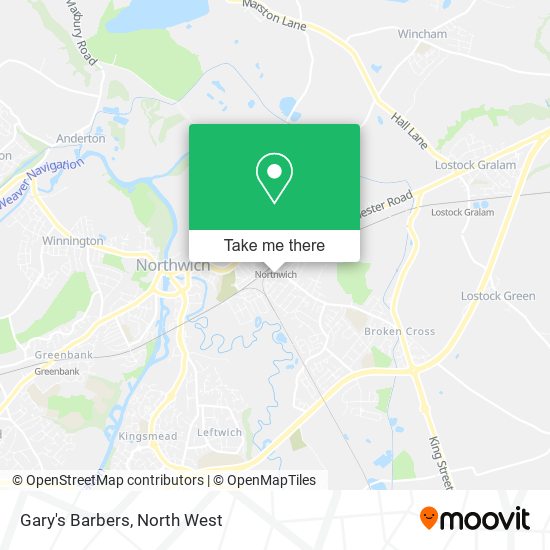 Gary's Barbers map