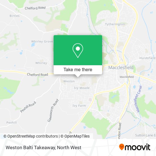 Weston Balti Takeaway map