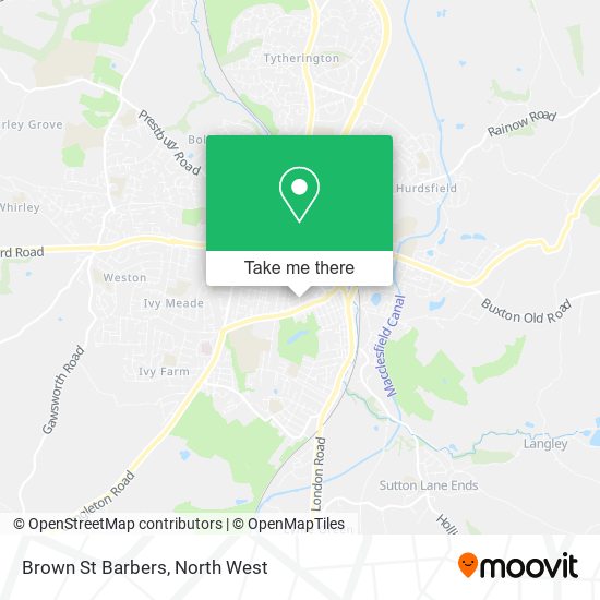 Brown St Barbers map