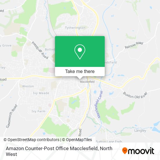 Amazon Counter-Post Office Macclesfield map