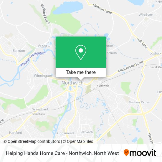 Helping Hands Home Care - Northwich map