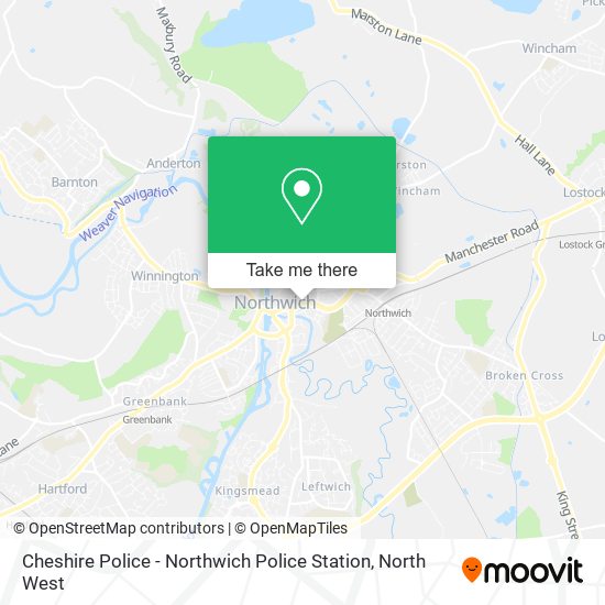 Cheshire Police - Northwich Police Station map
