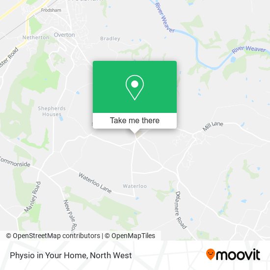 Physio in Your Home map
