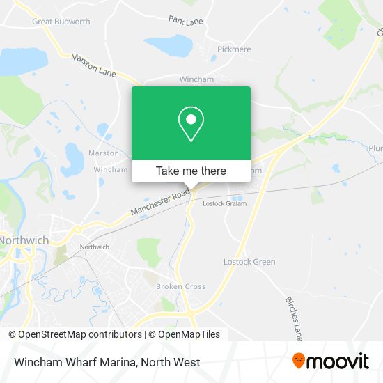 Wincham Wharf Marina map