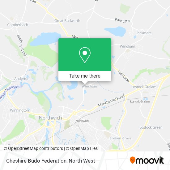Cheshire Budo Federation map
