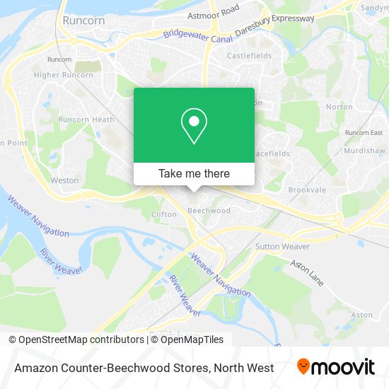 Amazon Counter-Beechwood Stores map