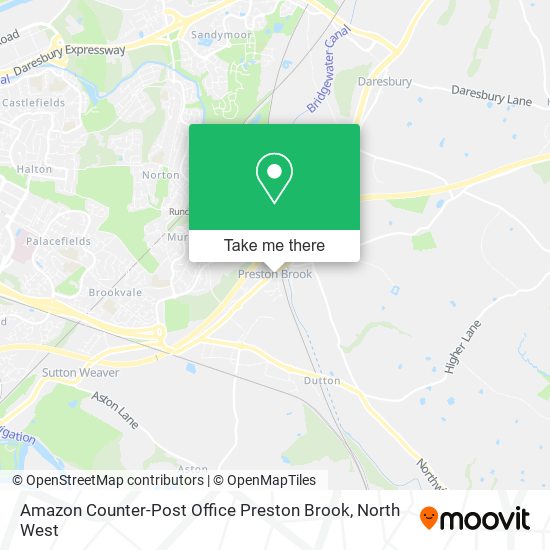 Amazon Counter-Post Office Preston Brook map