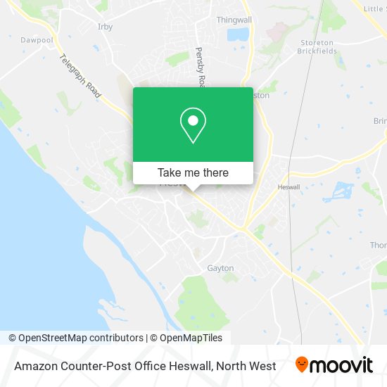 Amazon Counter-Post Office Heswall map