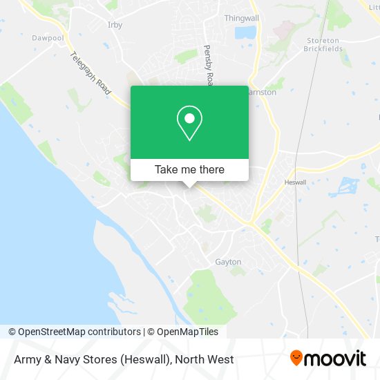 Army & Navy Stores (Heswall) map