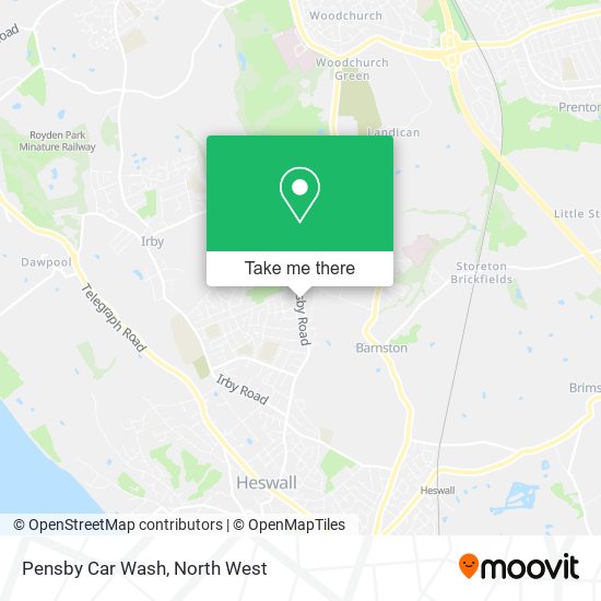 Pensby Car Wash map
