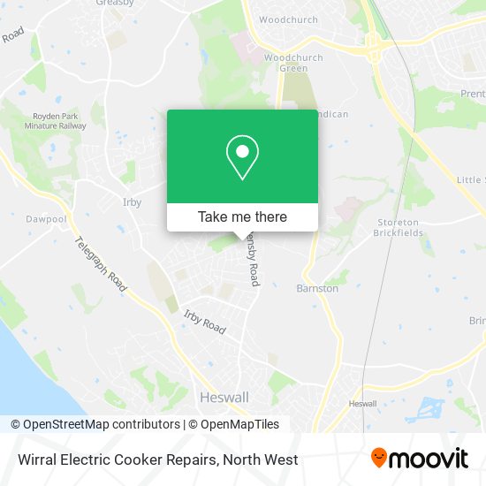 Wirral Electric Cooker Repairs map