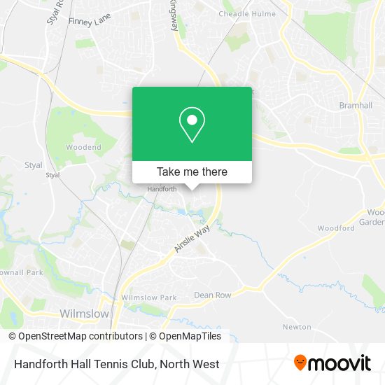 Handforth Hall Tennis Club map