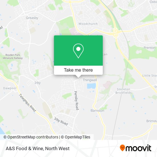 A&S Food & Wine map