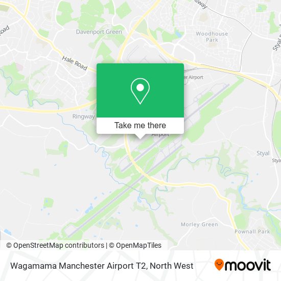 Wagamama Manchester Airport T2 map