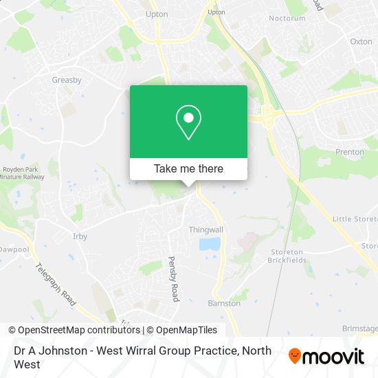 Dr A Johnston - West Wirral Group Practice map