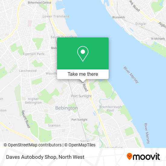 Daves Autobody Shop map