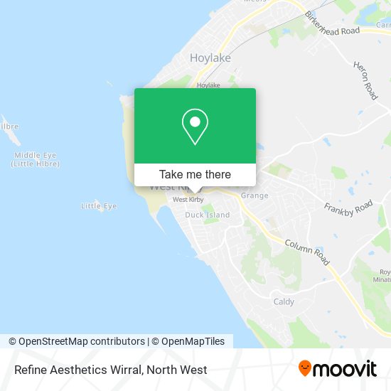 Refine Aesthetics Wirral map