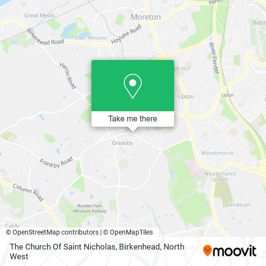 The Church Of Saint Nicholas, Birkenhead map
