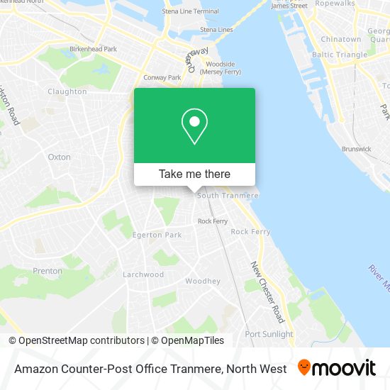 Amazon Counter-Post Office Tranmere map