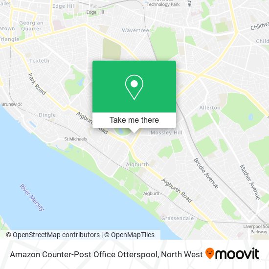 Amazon Counter-Post Office Otterspool map