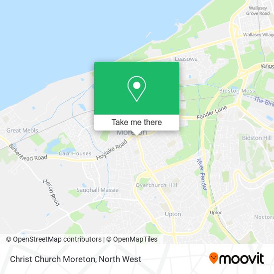 Christ Church Moreton map