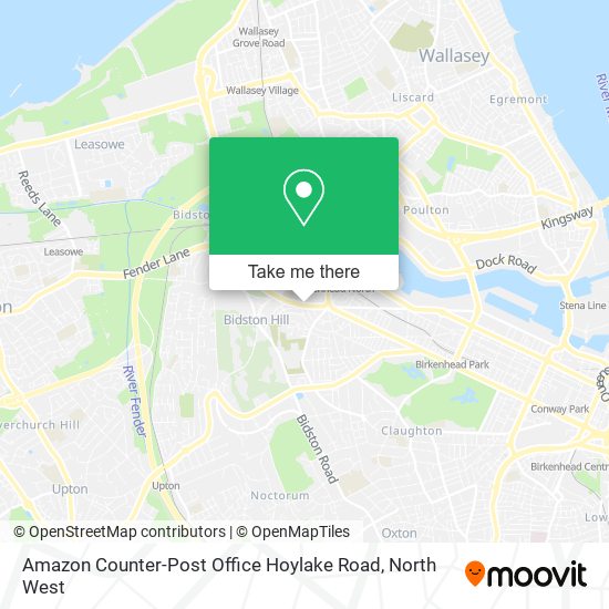 Amazon Counter-Post Office Hoylake Road map