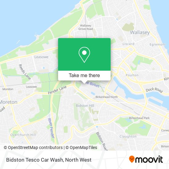 Bidston Tesco Car Wash map