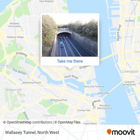 Wallasey Tunnel map