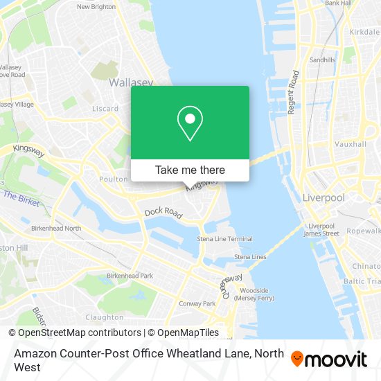 Amazon Counter-Post Office Wheatland Lane map