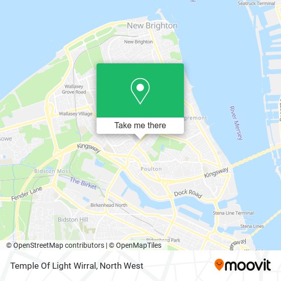 Temple Of Light Wirral map