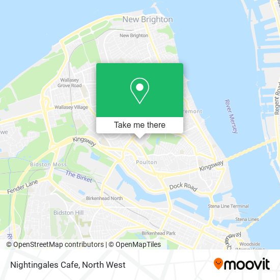 Nightingales Cafe map