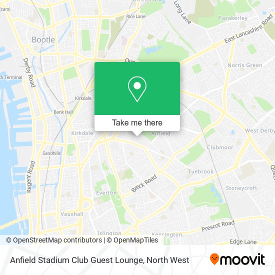 Anfield Stadium Club Guest Lounge map