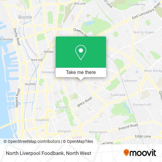 North Liverpool Foodbank map