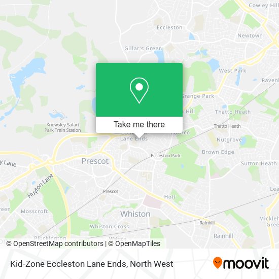 Kid-Zone Eccleston Lane Ends map