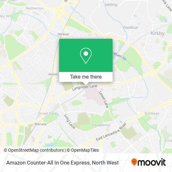 Amazon Counter-All In One Express map