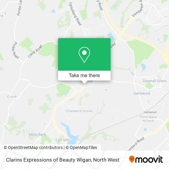 Clarins Expressions of Beauty Wigan map