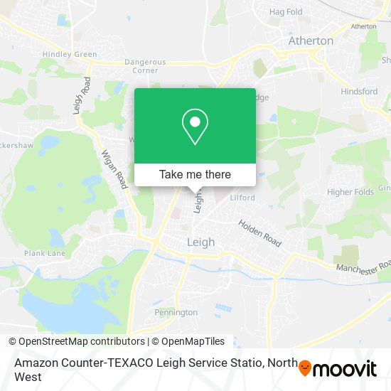 Amazon Counter-TEXACO Leigh Service Statio map