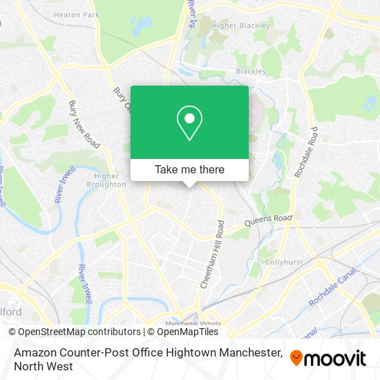 Amazon Counter-Post Office Hightown Manchester map